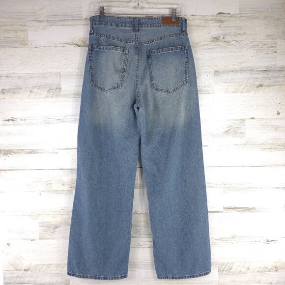 SIMPLE SOCIETY Women's Blue Jeans SIZE 9/29 Wide Leg High Rise Lightweight 30x29 - Picture 4 of 16